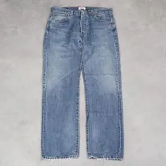リーバイス501 Levis W34 ブルーデニムボトム 青 ヒゲ 00s 古着