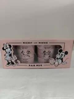 ディズニー　ミッキー＆ミニー　ペアマグ　ピンク