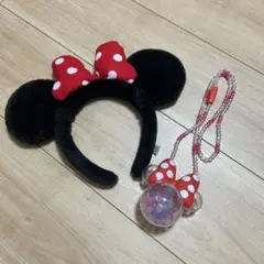 ミニーマウス カチューシャとネックレスセット