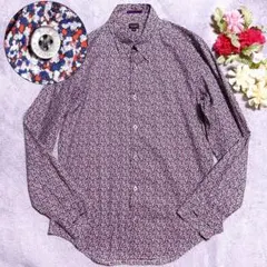 【未使用】ポールスミス ロンドン 長袖 シャツ 花柄 総柄 シェルボタン 刻印のサムネイル