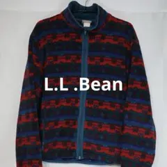 80's l.l.bean エルエルビーン　総柄　フリースジャケット