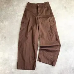 UNIQLO ユニクロ バレルカーゴパンツ 丈長め ブラウン M完売品のサムネイル