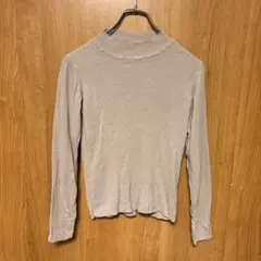 【earth music & ecology】長袖リブニット　ハイネック　M