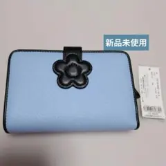 新品 MARY QUANT 二つ折り財布 ライトブルー デイジーのサムネイル