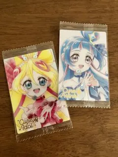 プリキュアウエハースカード　キュアアイドル　キュアウインク　ヒロインレアHR２枚