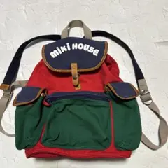 MIKI HOUSE リュック レッド　ネイビー 平成レトロ