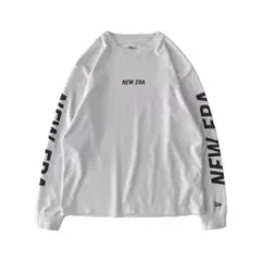 NEW ERA　デザインロングTシャツ　カットソー　ビッグロゴ　ワンポイント