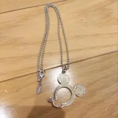 ミッキーマウス型シルバーネックレス