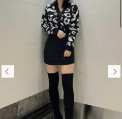 EMODA ミニスカート　ストレッチカーブハイウエストスカート　M