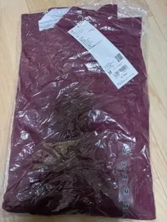 ユニクロ　ヒートテックコットン　タートルネックT 長袖　ワイン　M