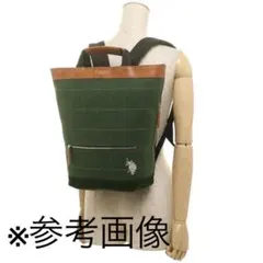USED◾️ユーエスポロアソシエーション レディース リュックチェック グリーン