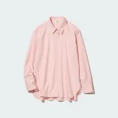 UNIQLO　ユニクロピンクシャツ　長袖コットン100%シャツ　秋服