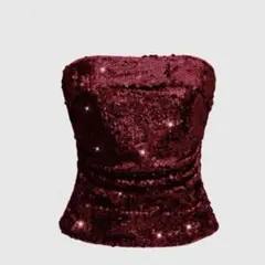 SHEIN 스팽글 베어 탑 튜브 탑