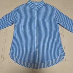 Ｈ＆M　青と白のストライプ シャツ