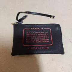 COACH ストーリーパッチ ブラックポーチ