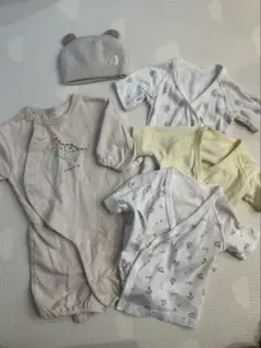 ベビー肌着セット 2ウェイオール　帽子　5点セット