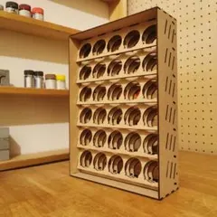 【組立キット】模型用塗料瓶専用ラック 各社サイズ対応　ペイントラック