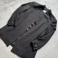 00's vintage ノーカラージャケット ブラック フォーマル オフィスのサムネイル