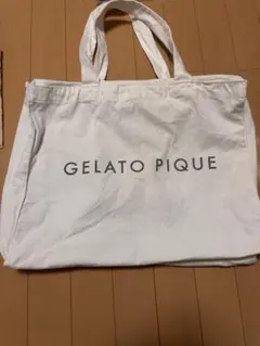 訳あり　ジェラートピケ　ファスナー付きトートバッグ