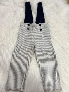 cottoli ストライプ サスペンダー付きパンツ 80cm