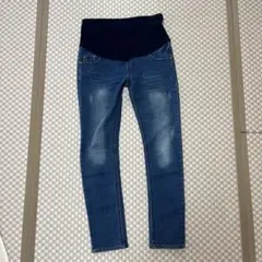 デニムブルー マタニティ スキニーパンツ