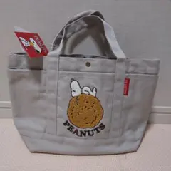 スヌーピー トートバッグ グレー