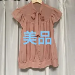 MINIMUM MINIMUM ミニマムミニマム リボンタイ半袖ブラウス ピンクのサムネイル