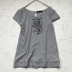 美品✨ green label reluxing フリル ボーダー プルオーバー