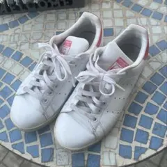 adidas スタンスミス ホワイト×ピンク23.5
