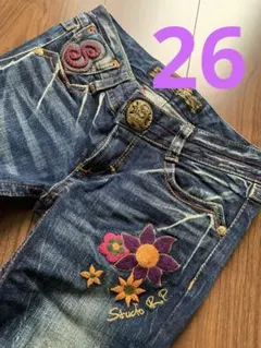 Studio R.P. 立体刺繍ブーツカットデニム　レッドペッパーy2k 00s