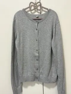 UNIQLO ユニクロ UVカットクルーネックカーディガン　グレー　Mサイズ