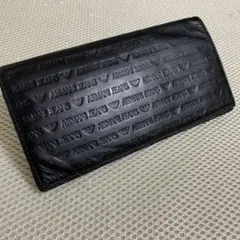 Armani Jeans ブラックレザー長財布