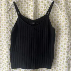 AZUL by moussy ブラック リブ キャミソール Mのサムネイル