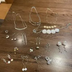 アクセサリーセット /ネックレス5点イヤリング10点イヤーカフ2点ブローチ１点