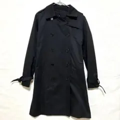 ○​UNTITLED トレンチコート ダブルボタン ベルト付き 黒 Mのサムネイル