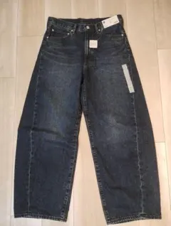 【新品未使用】GU バレルレッグジーンズ 30インチ 商品番号：358640