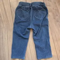 プティマイン デニム ハートポケット パンツ 7分丈