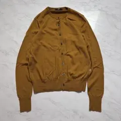 美品　ユニクロ　エクストラファインメリノクルーネックカーディガン　L 長袖