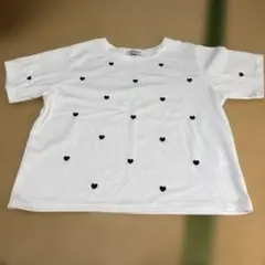 未使用　aquaiist ハート柄 半袖Tシャツ L