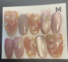 フラワー柄ネイルチップ『Mサイズ』