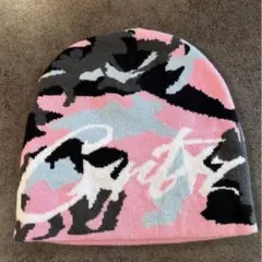 希少カラー　ビーニー　y2k　 corteiz コーテイズ　ピンク　迷彩　カモ