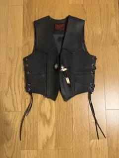 HEAVY FOR BIKERS オイルレザー　ベスト　サイズS
