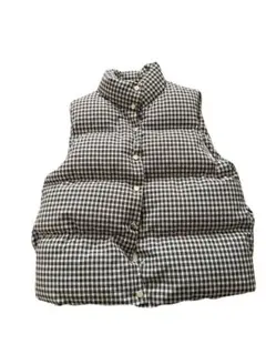 amino チェック柄　ダウンベスト　春　秋　冬