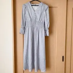 新品 snidel スナイデル ドットワンピース ブルー 水色