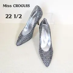 CROGUIS ミスクロギス パンプス ラメ 刺繍 22.5cm シルバー