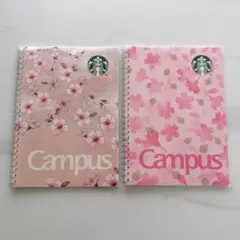 【新品未開封】スターバックス 桜 2026 キャンパスリングノート　2冊セット