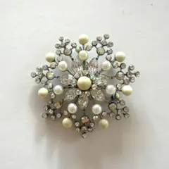 フェリシモ 雪の結晶 ネックレス ブローチ
