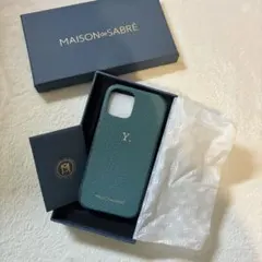 MAISON de SABRÉ グリーンレザー iPhone11proケース