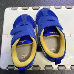 asics ベルクロスニーカー 青/黄色14.5ｃｍ