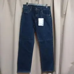 メンズストレートデニム ダークブルー サイズ73
